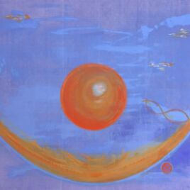 125 x 180 cm
Pigmente auf unbehandeltem Leinen - 5.500 € Hingabe