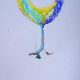 80 x 80 cm Pigmente auf Leinwand - 650€ Sei bereit