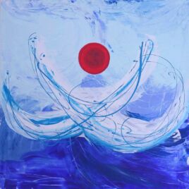 120 x 120 cm Acryl auf Leinwand – verkauft Loslassen