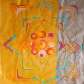 76 x 76 cm
Kreide auf geschöpftem Papier - 260 € Achtsamkeit