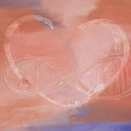 130 x 200 cm Pigmente auf unbehandeltem Leinen – verkauft Ewiges Herz