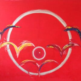 180 x 120 cm Pigmente auf unbehandeltem Leinen - verkauft Kinder